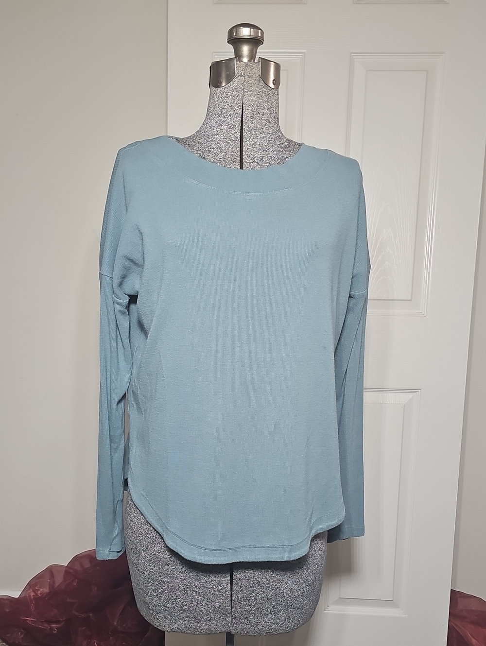 Athleta Presence Ribbed Cotton Blend Open Back Top Size S